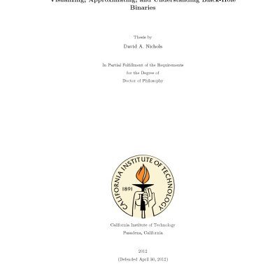 خرید و دانلود نسخه کامل کتاب Visualizing, Approximating, and Understanding Black-Hole Binaries [PhD Thesis]
