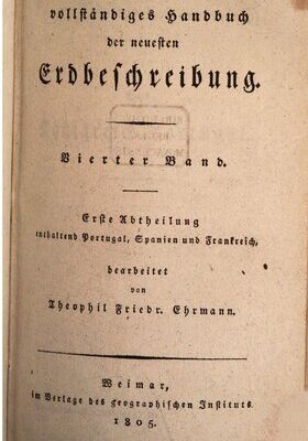 خرید و دانلود نسخه کامل کتاب Vollständiges Handbuch der neuesten Erdbeschreibung
