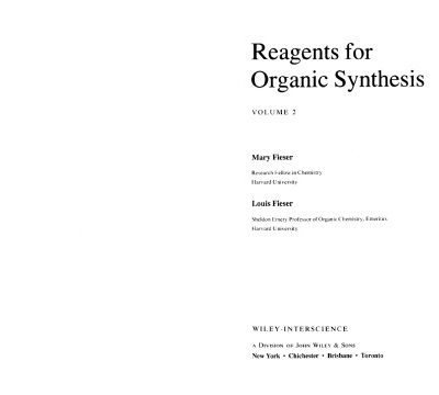 خرید و دانلود نسخه کامل کتاب Volume 2, Fiesers’ Reagents for Organic Synthesis