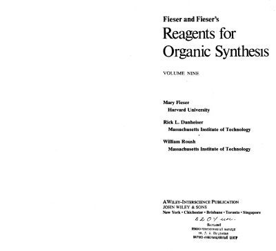 خرید و دانلود نسخه کامل کتاب Volume 9, Fiesers’ Reagents for Organic Synthesis