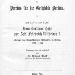 خرید و دانلود نسخه کامل کتاب Vom Berliner Hof zur Zeit Friedrich Wilhelms I. Berichte des Braunschweiger Gesandten in Berlin. 1728-1733