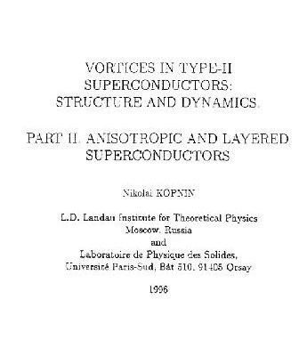 خرید و دانلود نسخه کامل کتاب Vortices in type II superconductors. Anisotropic and layered superconductors