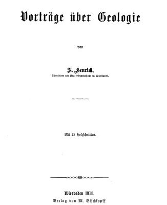 خرید و دانلود نسخه کامل کتاب Vorträge über Geologie