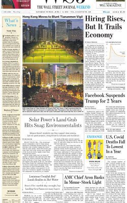 خرید و دانلود نسخه کامل کتاب Wall Street Journal Saturday May 5, 2021