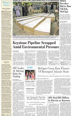 خرید و دانلود نسخه کامل کتاب Wall Street Journal Thursday May 10, 2021