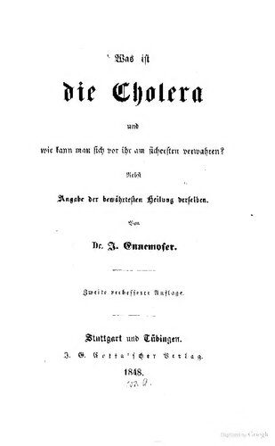 خرید و دانلود نسخه کامل کتاب Was ist Cholera und wie kann man sich am sichersten vor ihr verwahren? Nebst Angabe der bewährtesten Heilung derselben_68bb47f1dddb0.jpeg خرید و دانلود نسخه کامل کتاب Was ist Cholera und wie kann man sich am sichersten vor ihr verwahren? Nebst Angabe der bewährtesten Heilung derselben