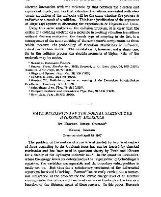 خرید و دانلود نسخه کامل کتاب Wave Mechanics and the Normal State of the Hydrogen Molecule