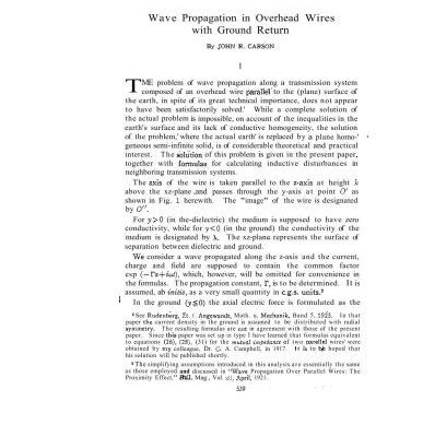 خرید و دانلود نسخه کامل کتاب Wave Propagation in Overhead Wires with Ground Return
