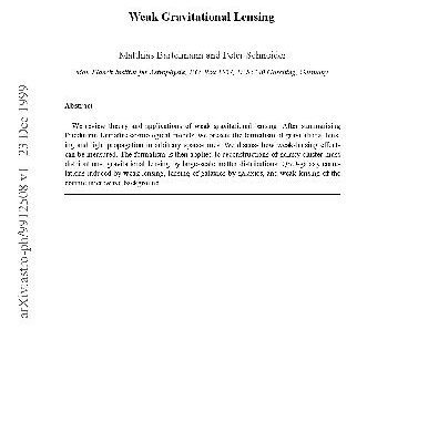خرید و دانلود نسخه کامل کتاب Weak Gravitational Lensing