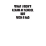 خرید و دانلود نسخه کامل کتاب What I Didn’t Learn at School But Wish I Had