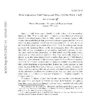 خرید و دانلود نسخه کامل کتاب What is Quantum Field Theory, and What Did We Think It Is