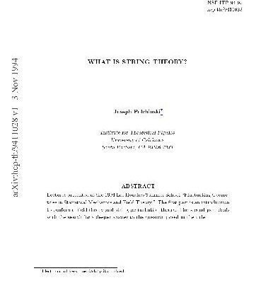 خرید و دانلود نسخه کامل کتاب What is string theory (hep-th 9411028)