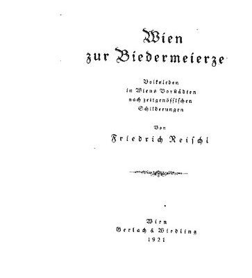 خرید و دانلود نسخه کامل کتاب Wien zur Biedermeierzeit: Volksleben in Wiens Vorstädten