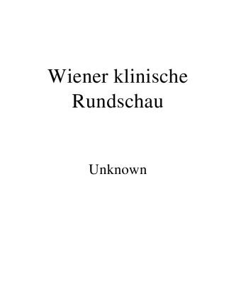 خرید و دانلود نسخه کامل کتاب Wiener Klinische Rundschau