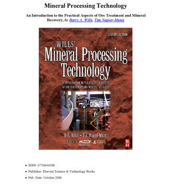 خرید و دانلود نسخه کامل کتاب Wills’ Mineral Processing Technology, Seventh Edition: An Introduction to the Practical Aspects of Ore Treatment and Mineral Recovery