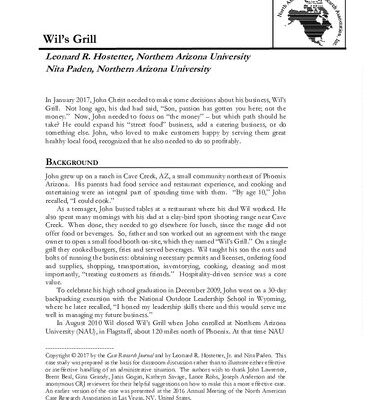 خرید و دانلود نسخه کامل کتاب Wil’s Grill