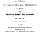 خرید و دانلود نسخه کامل کتاب Wissenschaftliche Beiträge zum Gedächtniss der hundertjährigen Wiederkehr des Antritts von Alexander von Humboldt’s Reise nach Amerika am 5. Juni 1799 . Aus Anlass des Siebenten Internationalen Geographen-Kongresses