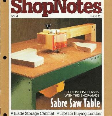 خرید و دانلود نسخه کامل کتاب Woodworking Shopnotes 023 – Saber Saw Table
