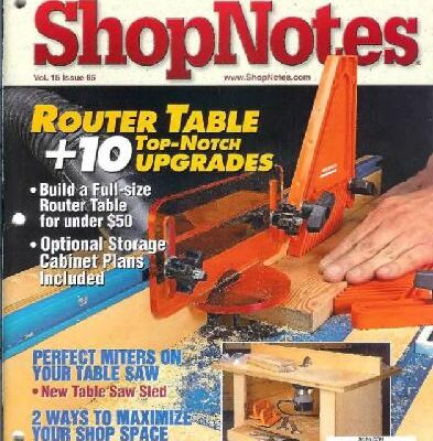 خرید و دانلود نسخه کامل کتاب Woodworking Shopnotes 085 – Router table + 10 top notch upgrades