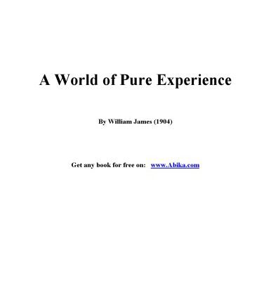خرید و دانلود نسخه کامل کتاب World of pure experience