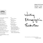 خرید و دانلود نسخه کامل کتاب Writing Ethnographic Fieldnotes