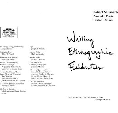 خرید و دانلود نسخه کامل کتاب Writing Ethnographic Fieldnotes