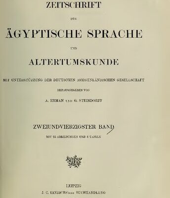 خرید و دانلود نسخه کامل کتاب Zeitschrift für Ägyptische Sprache und Altertumskunde