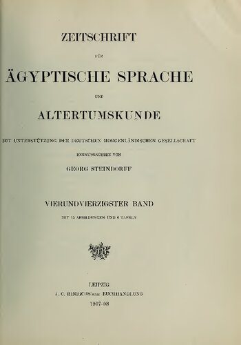خرید و دانلود نسخه کامل کتاب Zeitschrift für Ägyptische Sprache und Altertumskunde_68c4c0931d876.jpeg خرید و دانلود نسخه کامل کتاب Zeitschrift für Ägyptische Sprache und Altertumskunde
