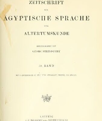 خرید و دانلود نسخه کامل کتاب Zeitschrift für Ägyptische Sprache und Altertumskunde