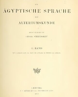 خرید و دانلود نسخه کامل کتاب Zeitschrift für Ägyptische Sprache und Altertumskunde