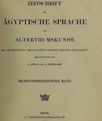 خرید و دانلود نسخه کامل کتاب Zeitschrift für Ägyptische Sprache und Altertumskunde