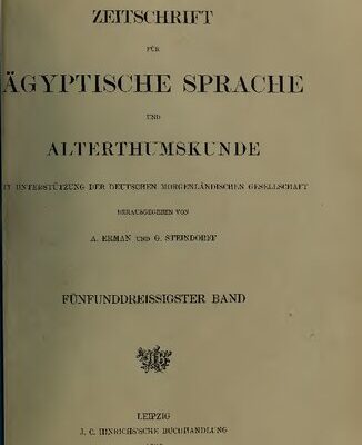 خرید و دانلود نسخه کامل کتاب Zeitschrift für Ägyptische Sprache und Altertumskunde