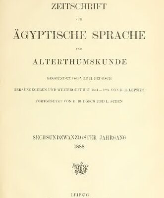 خرید و دانلود نسخه کامل کتاب Zeitschrift für Ägyptische Sprache und Altertumskunde