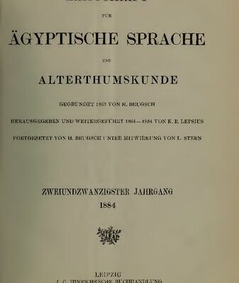 خرید و دانلود نسخه کامل کتاب Zeitschrift für Ägyptische Sprache und Altertumskunde