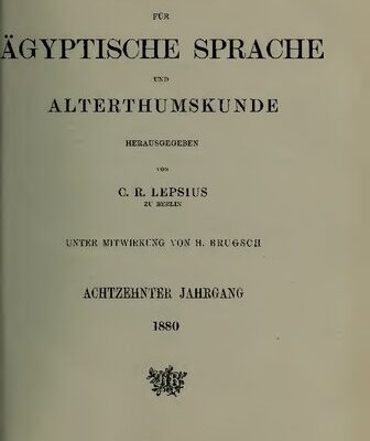 خرید و دانلود نسخه کامل کتاب Zeitschrift für Ägyptische Sprache und Altertumskunde