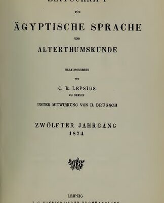 خرید و دانلود نسخه کامل کتاب Zeitschrift für Ägyptische Sprache und Altertumskunde