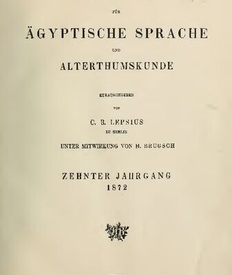 خرید و دانلود نسخه کامل کتاب Zeitschrift für Ägyptische Sprache und Altertumskunde