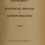 خرید و دانلود نسخه کامل کتاب Zeitschrift für Ägyptische Sprache und Altertumskunde