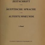 خرید و دانلود نسخه کامل کتاب Zeitschrift für Ägyptische Sprache und Altertumskunde