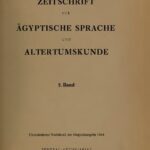 خرید و دانلود نسخه کامل کتاب Zeitschrift für Ägyptische Sprache und Altertumskunde