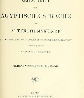 خرید و دانلود نسخه کامل کتاب Zeitschrift für Ägyptische Sprache und Altertumskunde