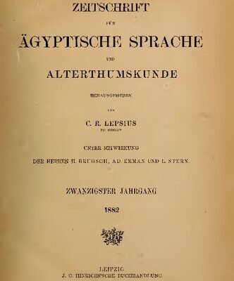 خرید و دانلود نسخه کامل کتاب Zeitschrift für Ägyptische Sprache und Altertumskunde