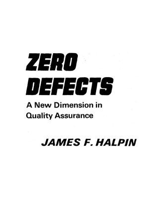 خرید و دانلود نسخه کامل کتاب Zero defects. A New Dimension in Quality Assurance