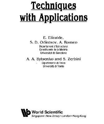 خرید و دانلود نسخه کامل کتاب Zeta Regularization Techiques with Applications