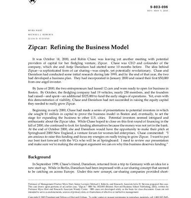 خرید و دانلود نسخه کامل کتاب Zipcar : refining the business model