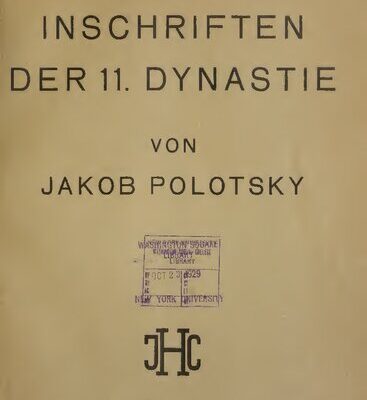 خرید و دانلود نسخه کامل کتاب Zu den Inschriften der 11. Dynastie