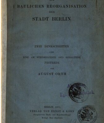 خرید و دانلود نسخه کامل کتاب Zur baulichen Reorganisation der Stadt Berlin