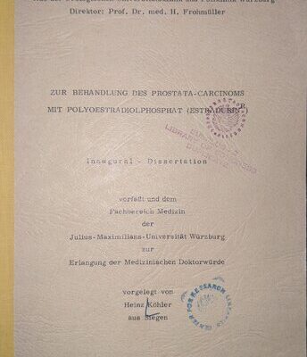خرید و دانلود نسخه کامل کتاب Zur Behandlung des Prostata-Carcinoms mit Polyoestradiolphosphat (EstradurinR)