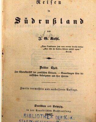 خرید و دانلود نسخه کامل کتاب Zur Charakteristik der pontischen Steppen – Bemerkungen über die russischen Leibeigenen und ihre Herren