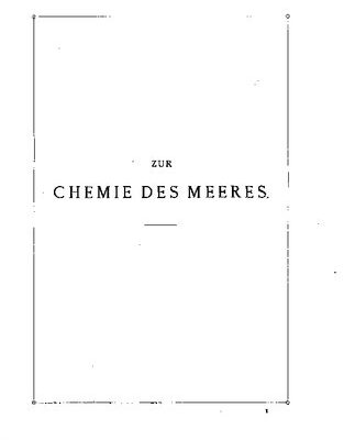 خرید و دانلود نسخه کامل کتاب Zur Chemie des Meeres